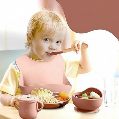 Baby-Lätzchen aus weichem Silikon, Essgeschirr