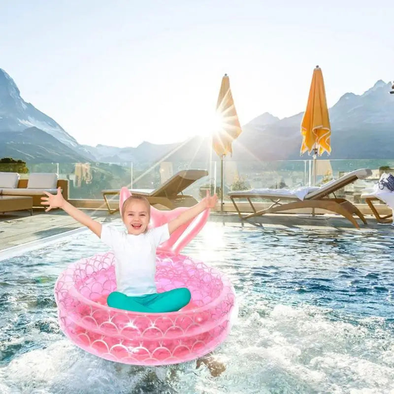 Mermaid Pool Inflatable Swimming Bathing Tub for Kids-2
