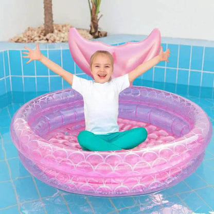 Mermaid Pool Inflatable Swimming Bathing Tub for Kids-3