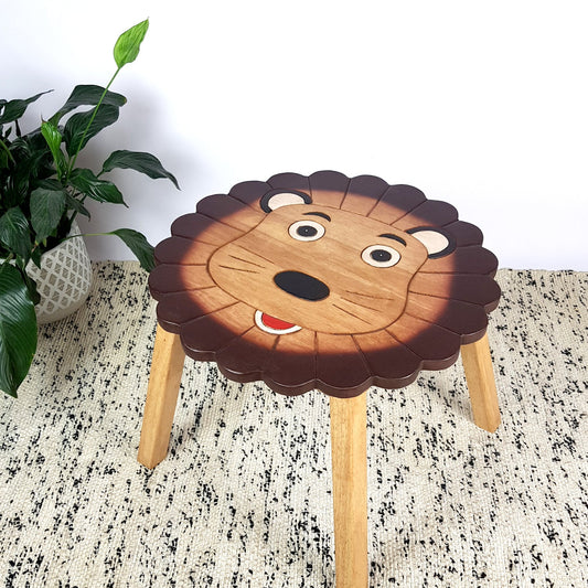 NNEDSZ Kids Wooden Table Lion-0